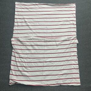 Garnet Hill Pillowcases Standard Red White Stripe 100% Cotton Set